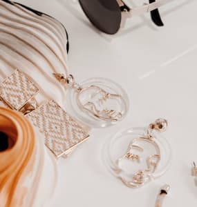 Jewellery on table