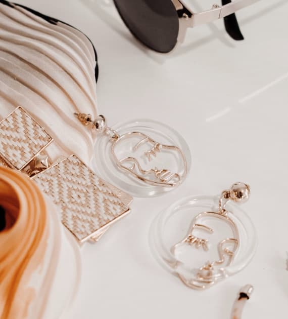 Jewellery on table