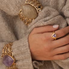 Hand with bracelet and ring